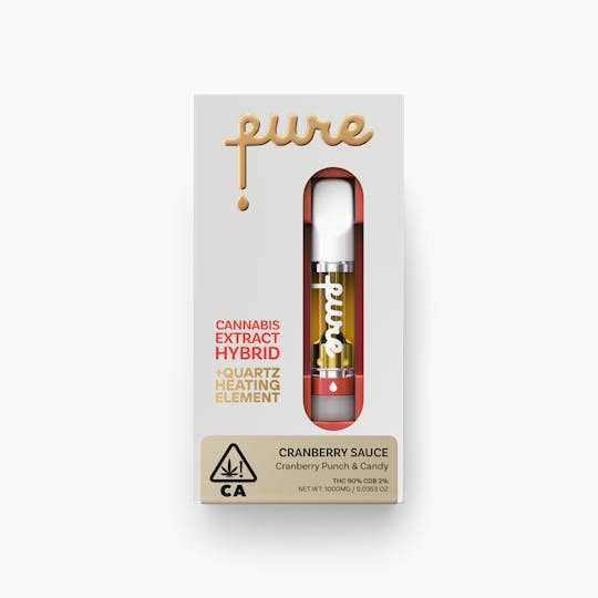 Pure Vape - Pure Cannabis Extract 1g Cartridge - Cranberry Sauce - Hybrid - 1