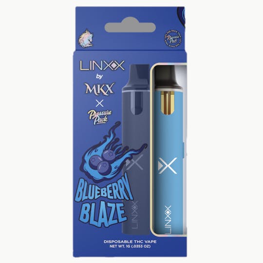 MKX Oil Co - LINXX by MKX & Pressure Pack: 1g Disposable Vape - Blueberry Blaze - 1