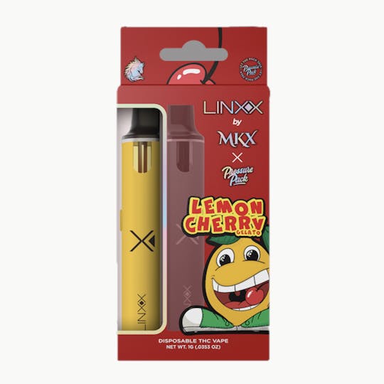 MKX Oil Co - LINXX by MKX & Pressure Pack: 1g Disposable Vape - Lemon Cherry Gelato - 1