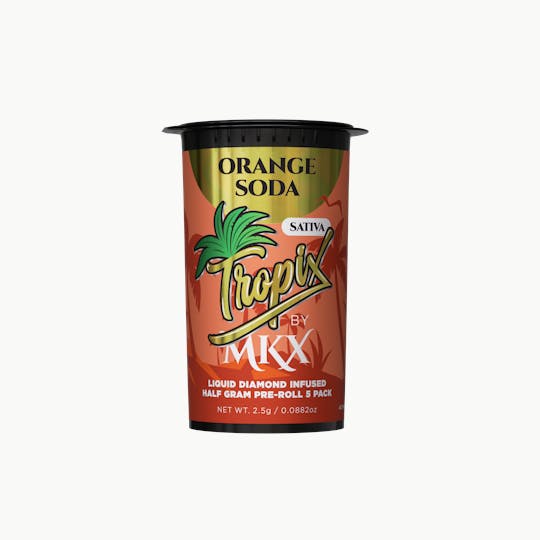 MKX Oil Co - TropiX Liquid Diamond Pre-Rolls (0.5g/5pk) - 2.5G Orange Soda - 1