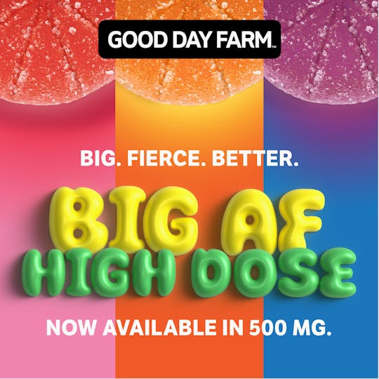 GOOD DAY FARM - GDF: Big AF Gummies | Strawberry Pineapple | 1pk | 500mg - 1