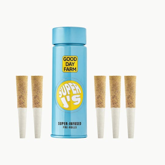 GOOD DAY FARM - GDF: Infused Pre-Roll Pack | Shortbread x Hybrid | Super J's | 0.5g | 5pk - 1