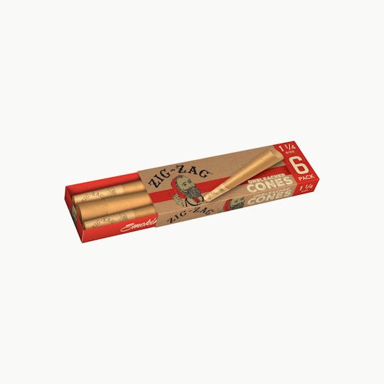 Magnum Weed - Zig-Zag Unbleached 1-1/4 Cones, 6pk - 1