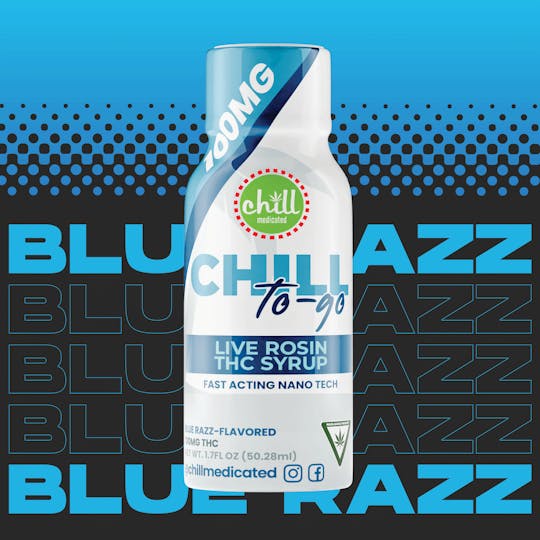 Chill Medicated - Blue Razz | 100mg THC Live Rosin Syrup | Chill Medicated | MED - 1