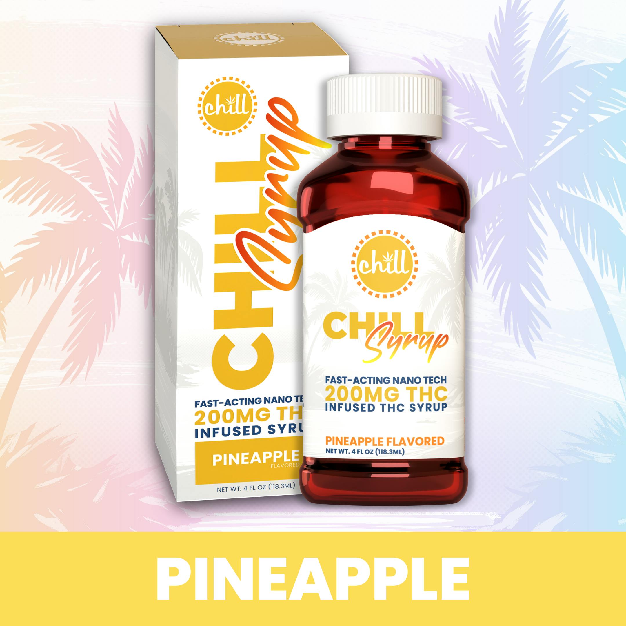 Chill Medicated - Pineapple | 200mg THC Syrup | Chill Medicated | REC - 1
