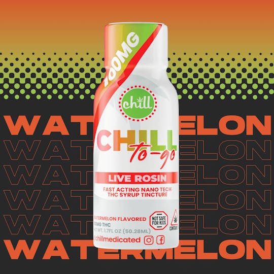 Chill Medicated - Watermelon | 100mg THC Live Rosin Syrup | Chill Medicated | REC - 1