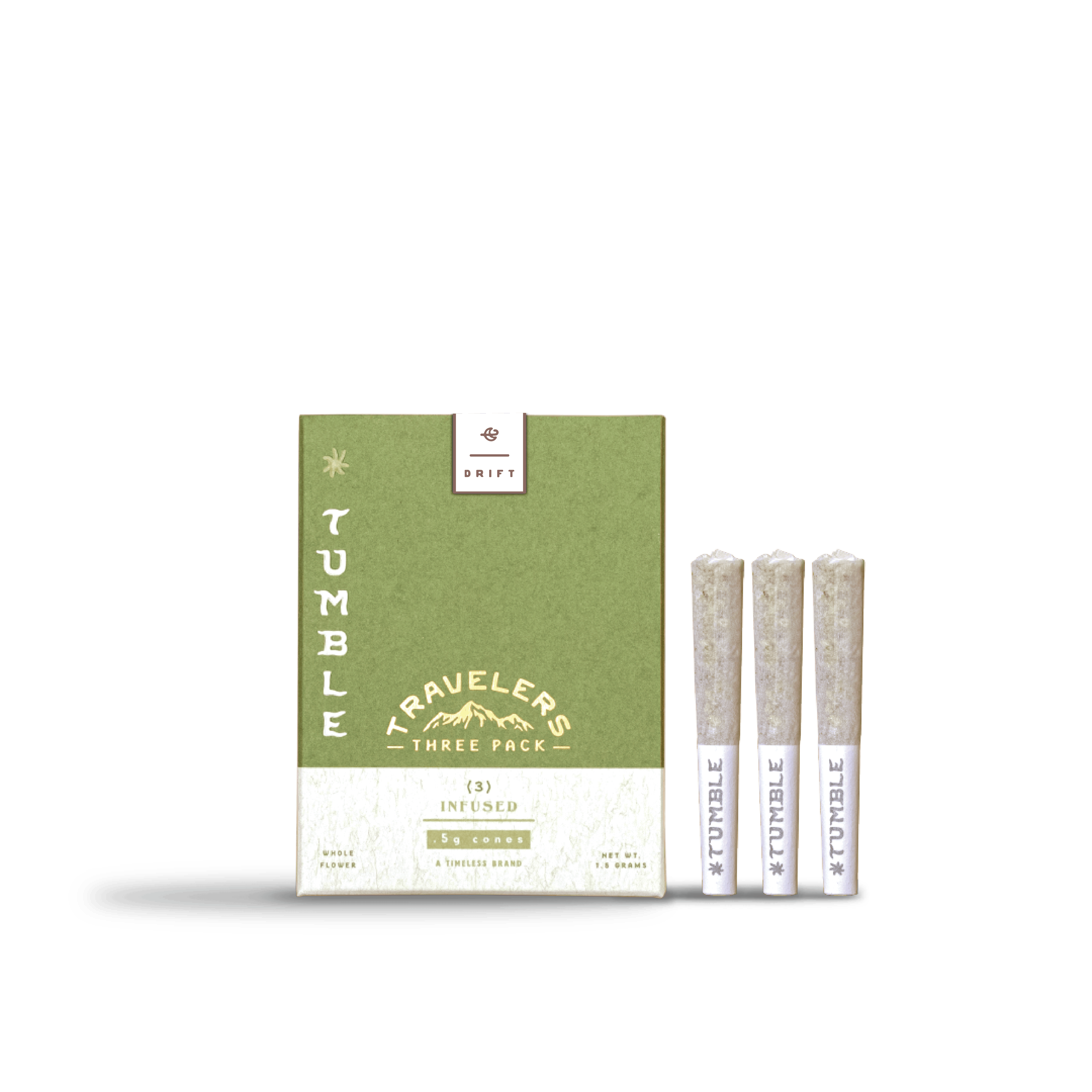 Timeless Vapes - Pine Tar | Tumble Travelers Infused Minis | 0.5g each | 3pk - 1