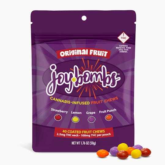 Joyibles - Joy Bombs Original Fruit - 100mg THC (40pk / 2.5mg THC ea) - 1