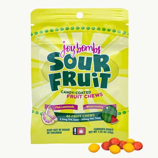Joyibles - Joy Bombs Sour Fruit - 100mg THC (40pk / 2.5mg THC ea) - 1