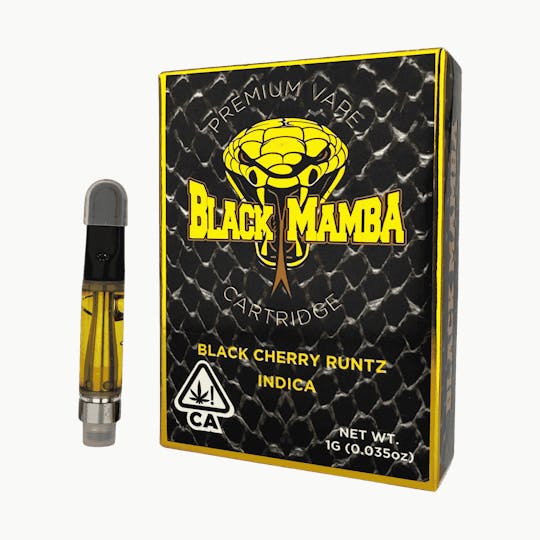 Black Mamba Cannabis - Black Mamba Vape Cartridge - Raspberry Sherbert - 1gram - 1