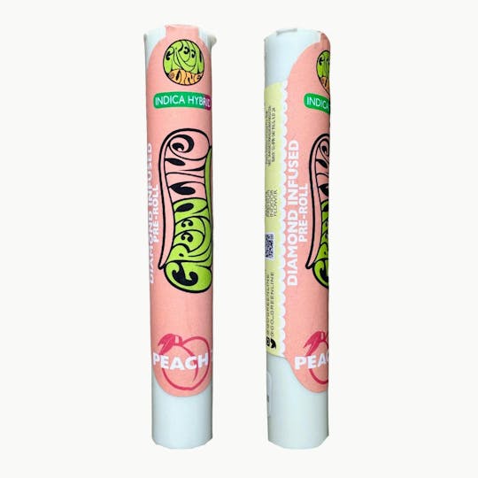 Greenline - Peach Z - Diamond Infused - Indoor Flower Pre-Roll - Indica Hybrid - 1g - 1