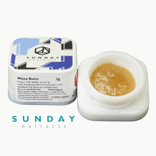 Sunday Extracts - 3g Concentrate White Runtz - 1