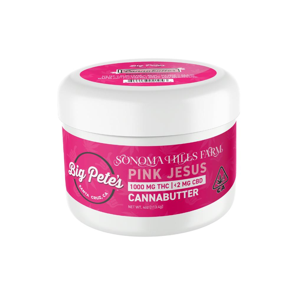 Big Pete's Treats - Big Pete's Pink Jesus Cannabutter - Sativa Hybrid 1000mg THC - 1