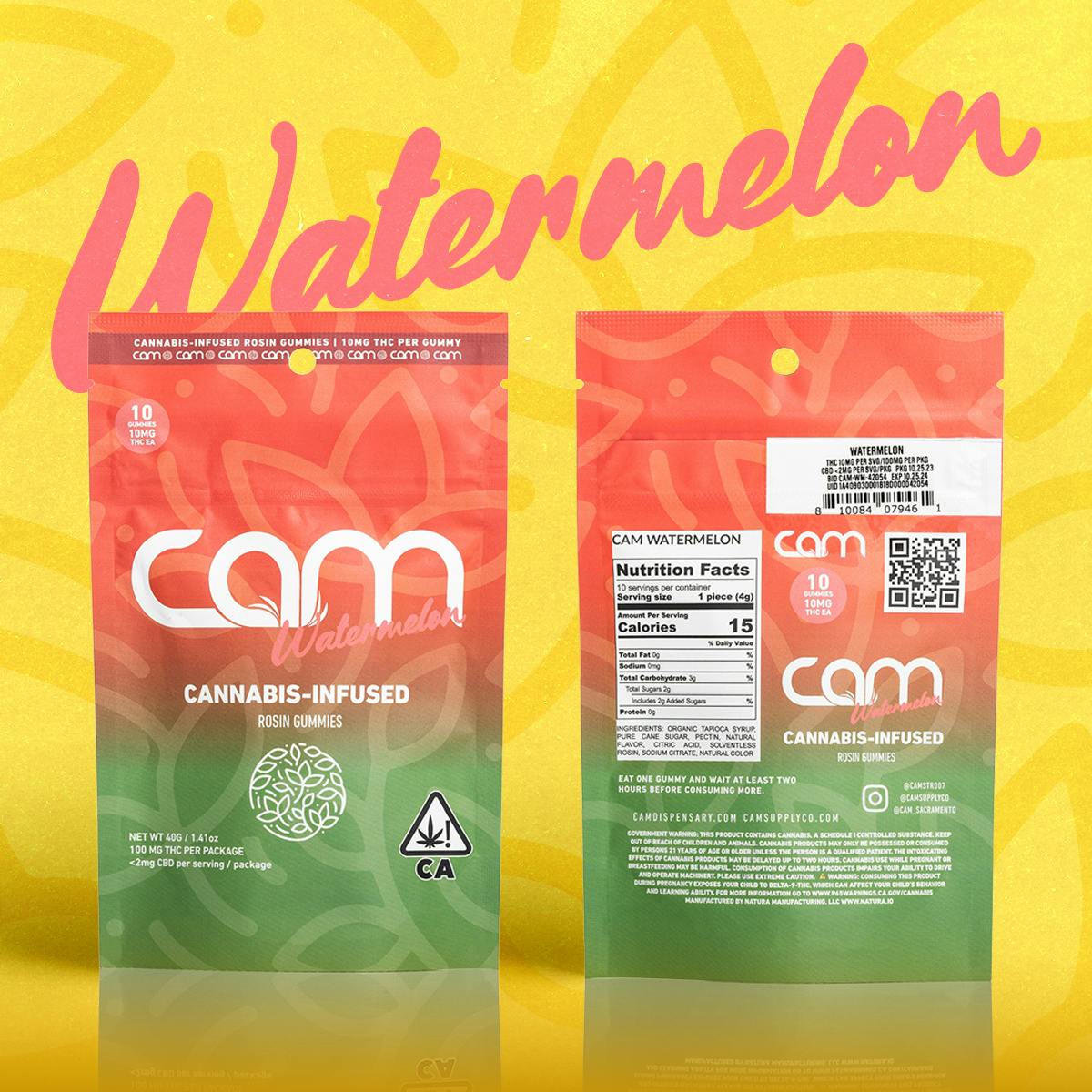 CAM - CAM | Watermelon Gummies | 100mg | 10ct | 10mg/ea - 1
