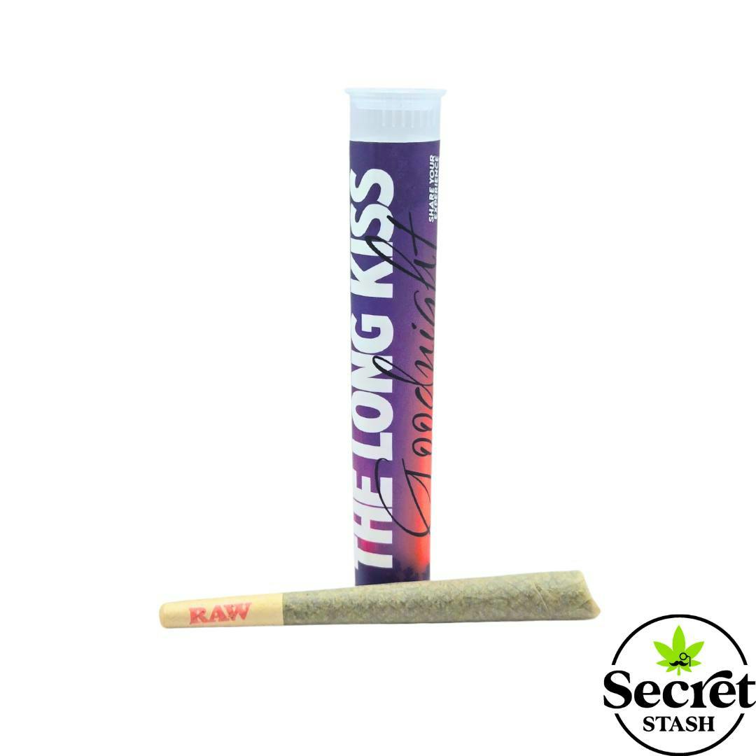 Secret Stash - Secret Stash | Full Bud Pre Roll | The Long Kiss Goodnight | 1.2g - 1