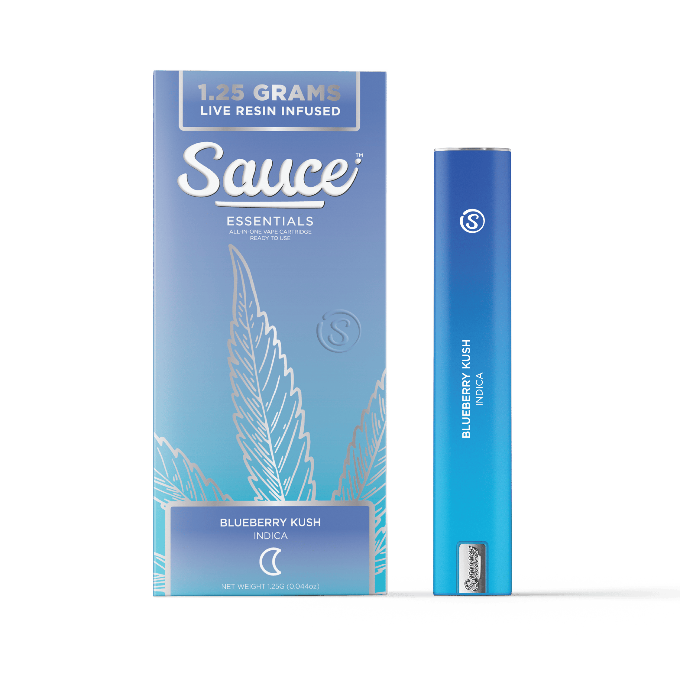 Sauce. - Sauce | Essentials | Blueberry Kush | Live Resin Disposable | 1.25g - 1