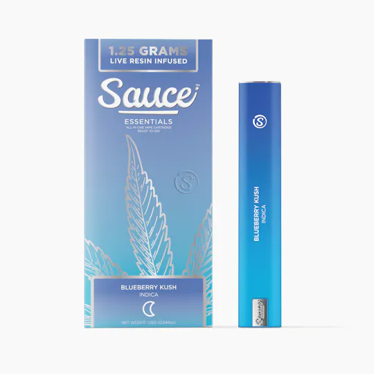 Sauce. - Sauce | Essentials | Blueberry Kush | Live Resin Disposable | 1.25g - 1