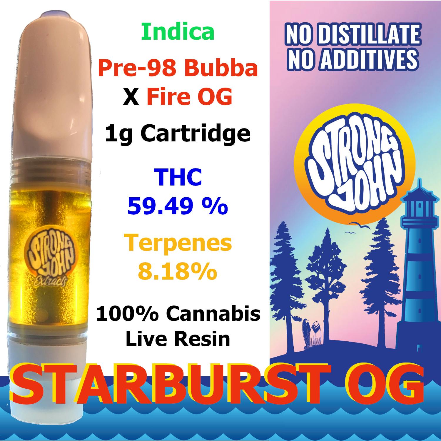 Strong John Extracts - Cartridge | Starburst OG - 1