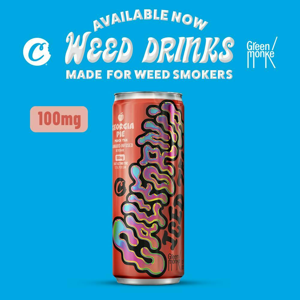 Cookies - Cookies |GreenMonké | Georgia Pie Peach Tea |Non-carbonated | 100mg | 16fl - 1