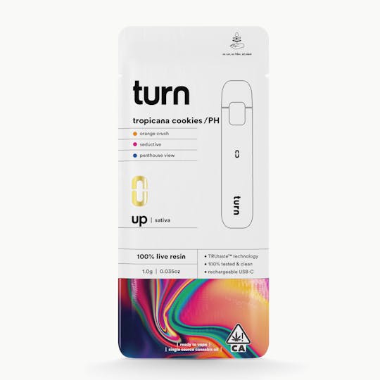 turn - 1.0g AIO | tropicana cookies // PH | 100% live resin | up | - 1