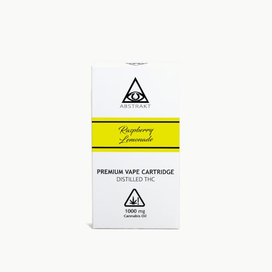 Abstrakt - Abstrakt 1g Distillate Vape Cartridge - Raspberry Lemonade - 1