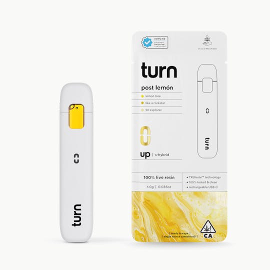 turn - 1.0g AIO | post lemón | 100% live resin | up | - 1