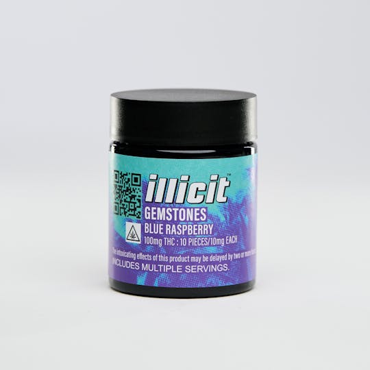 ILLICIT - Blue Raspberry 100mg Gemstones - 1