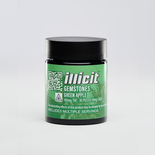 ILLICIT - Green Apple 100mg Gemstones - 1