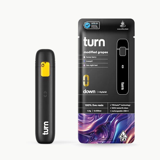 turn - 1.0g AIO | modified grapes | 100% live resin | down | - 1