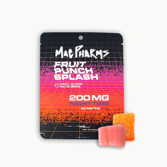 Mac Pharms - Fruit Punch Splash 200mg Nighttime Gummies - 1