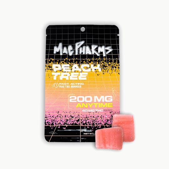 Mac Pharms - Peach Tree 200mg Anytime Gummies - 1