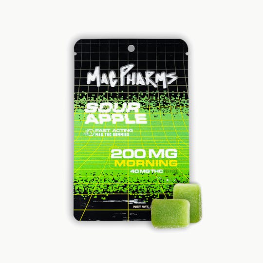 Mac Pharms - Sour Apple 200mg Morning Gummies - 1