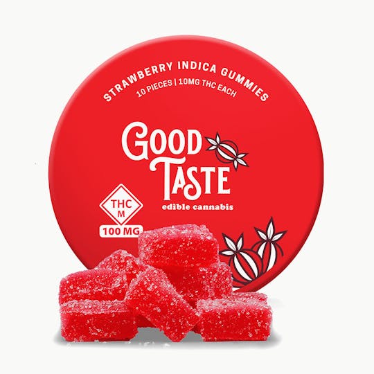 Good Taste Edibles - Strawberry Indica 100 mg - Good Taste Edible Gummy - 1