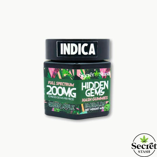 Secret Stash - Hidden Gems | Hash | Green Apple | Indica | 200mg - 1