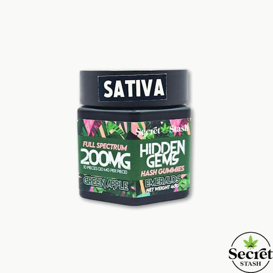 Secret Stash - Hidden Gems | Hash | Green Apple | Sativa | 200mg - 1