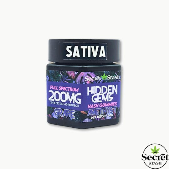 Secret Stash - Hidden Gems | Hash | Grape | Sativa | 200mg - 1