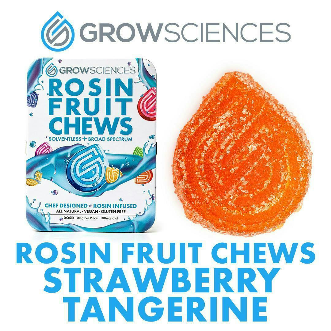 Grow Sciences - Strawberry Tangerine Rosin Fruit Chews [10pk] (100mg) - 1