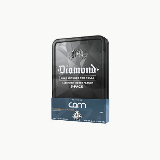 Heavy Hitters - CAM: Permanent Marker | I - Diamond THCA-Infused Pre-Rolls - 2.5G 5-Pa - 1