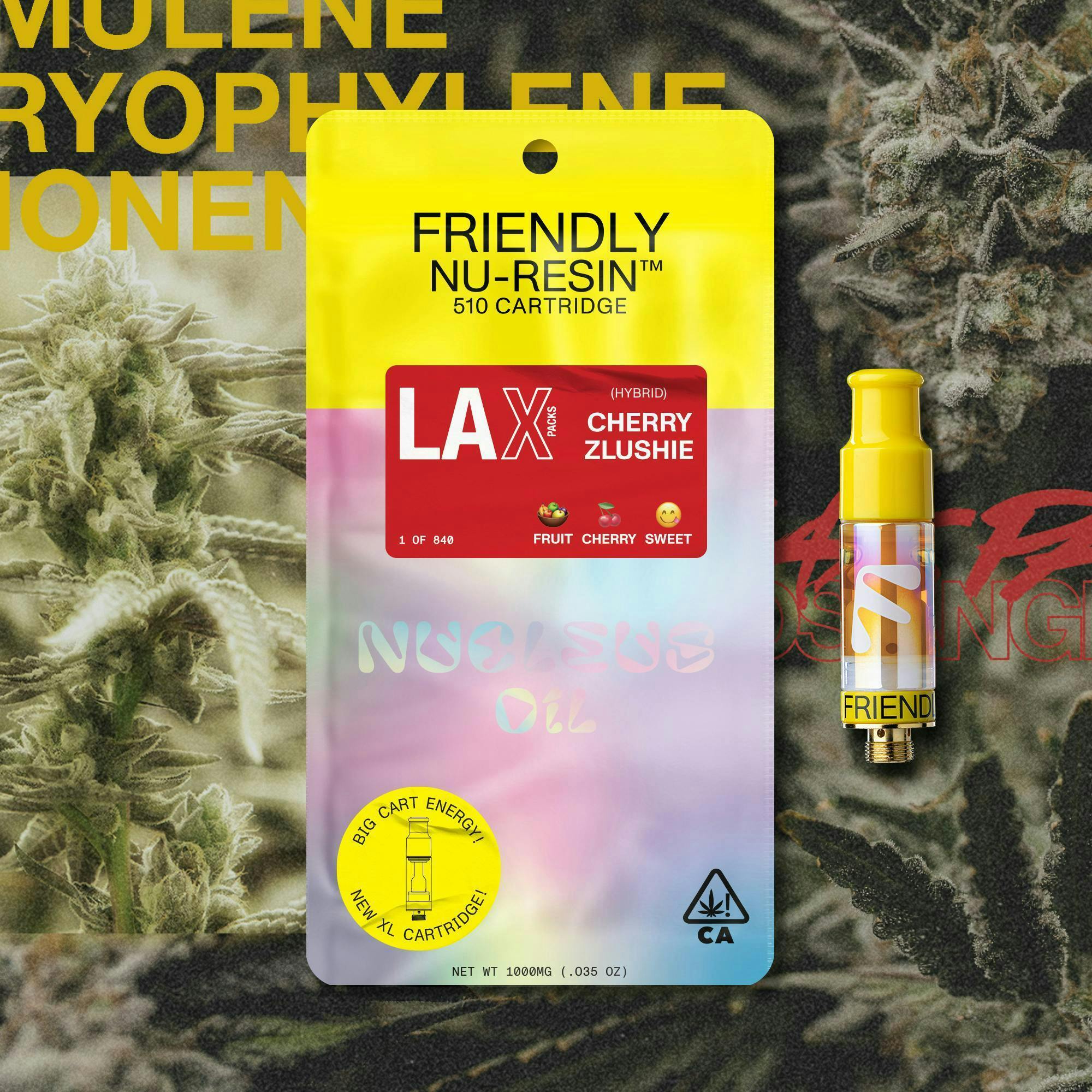 Friendly Brand - Friendly Brand x LAX Packs | Cherry Zlushie | Cured Nuresin Cartridge | 1g - 1