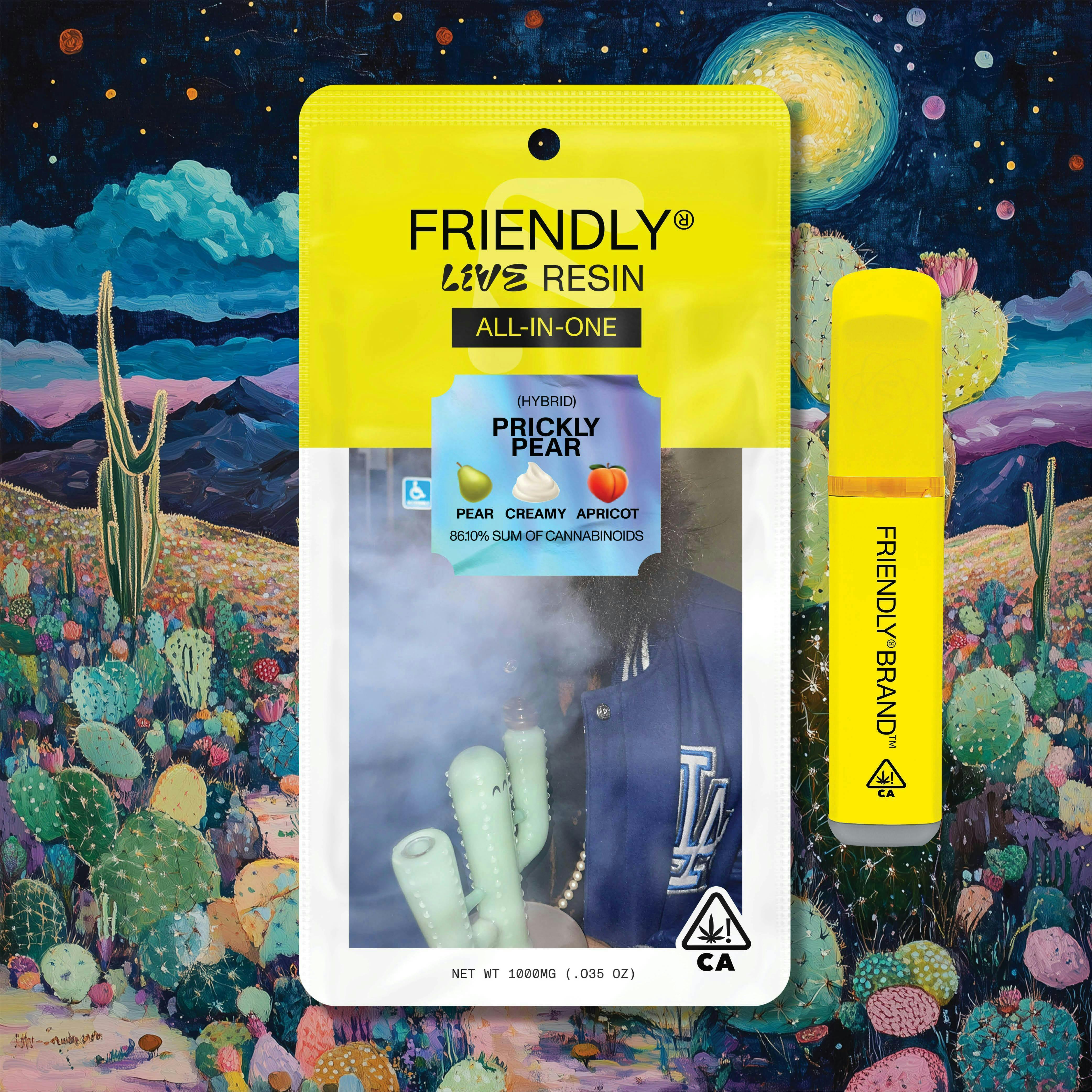 Friendly Brand - Friendly Brand | Prickly Pear | Live Resin AIO | 1g - 1