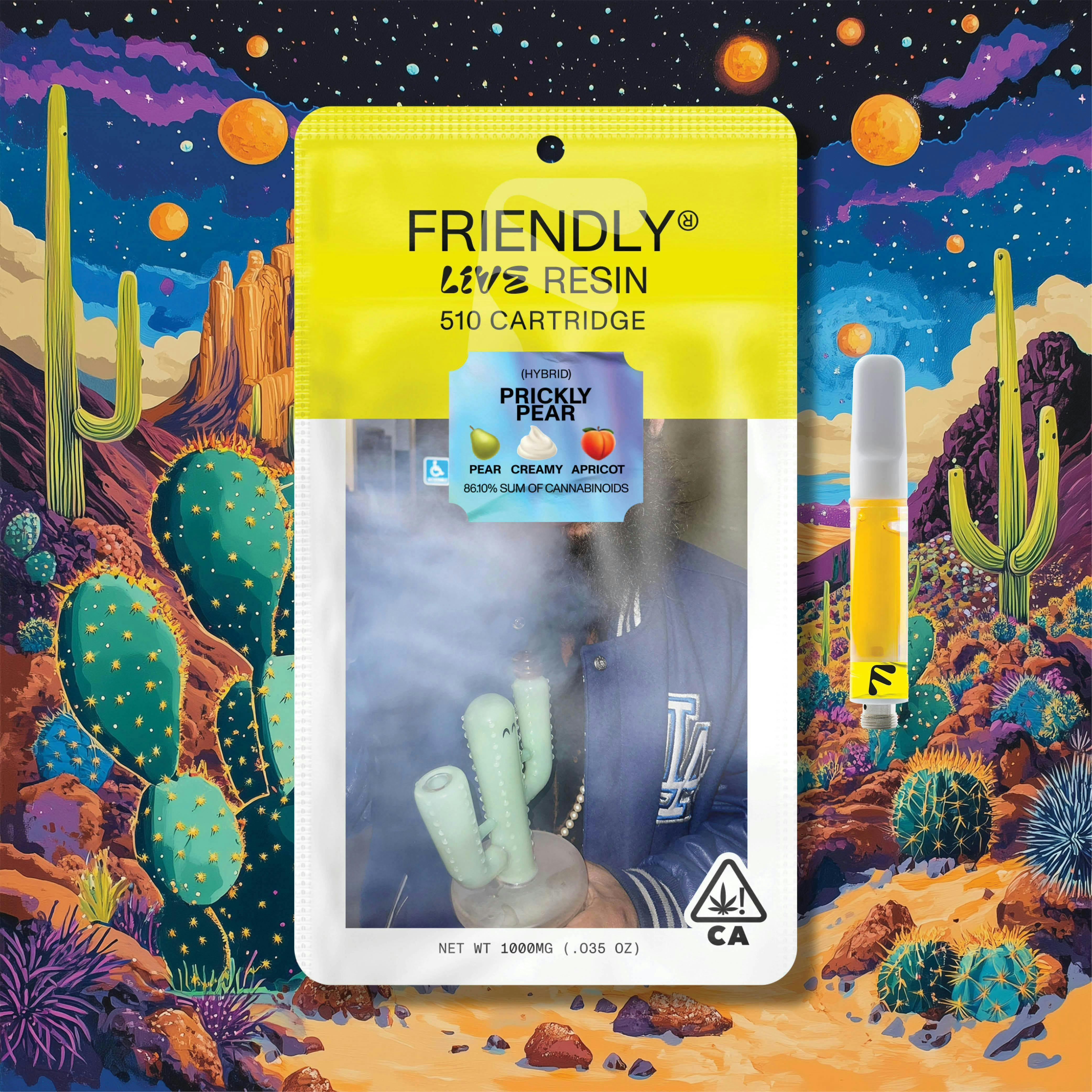 Friendly Brand - Friendly Brand | Prickly Pear | Live Resin Cartridge | 1g - 1
