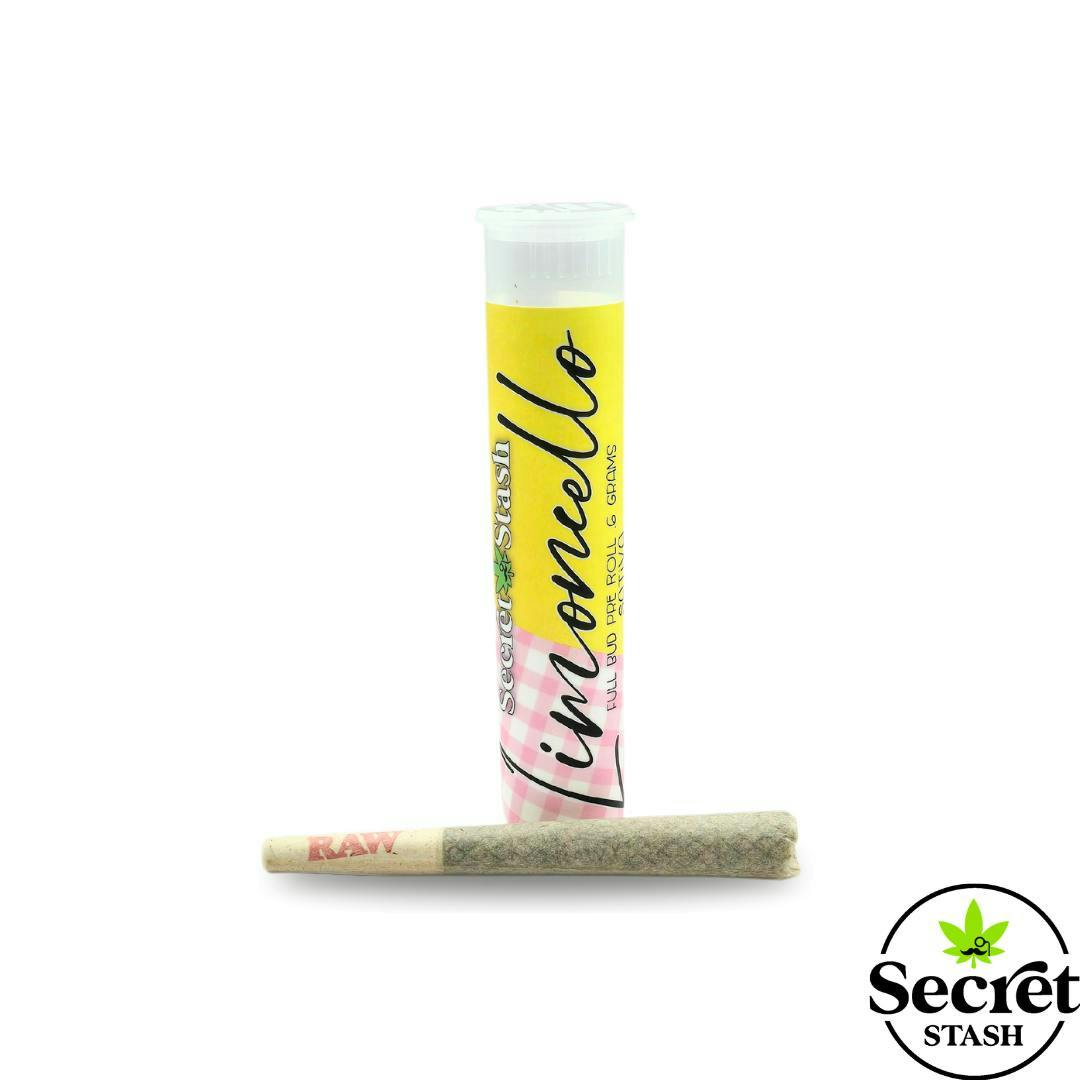 Secret Stash - Secret Stash | Full Bud Pre Roll | Limoncello | Half Gram - 1