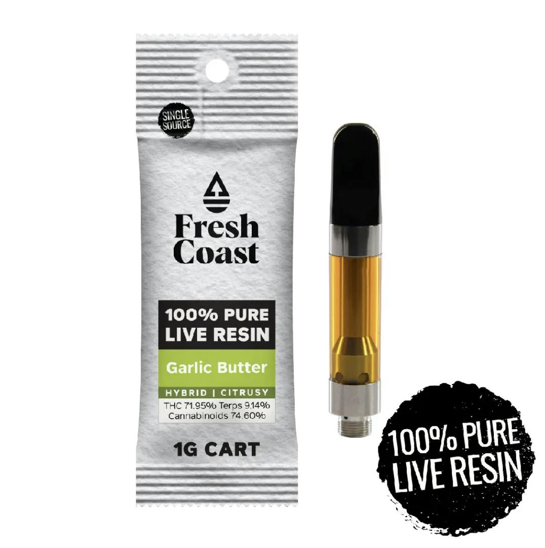 Fresh Coast - Garlic Butter | 100% Pure Live Resin 1G Cart | Hybrid - 1