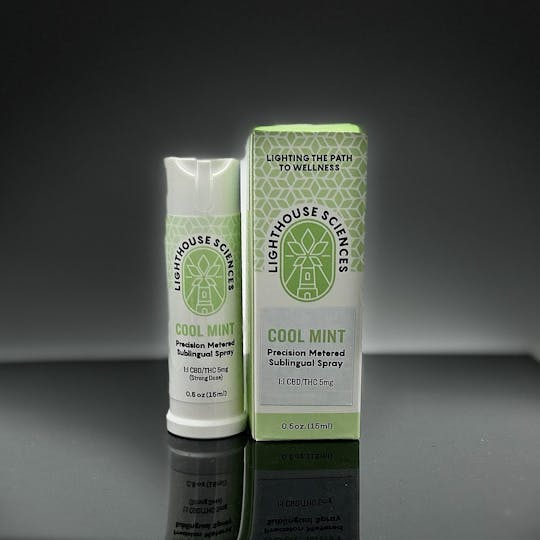 Lighthouse Sciences - Cool Mint Oral Spray | 750mg 1:1 THC:CBD - 1