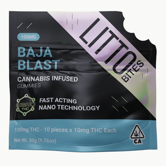 LITTO - LITTO Bites - Baja Blast - Edibles - 100MG - 10 Pack - 1