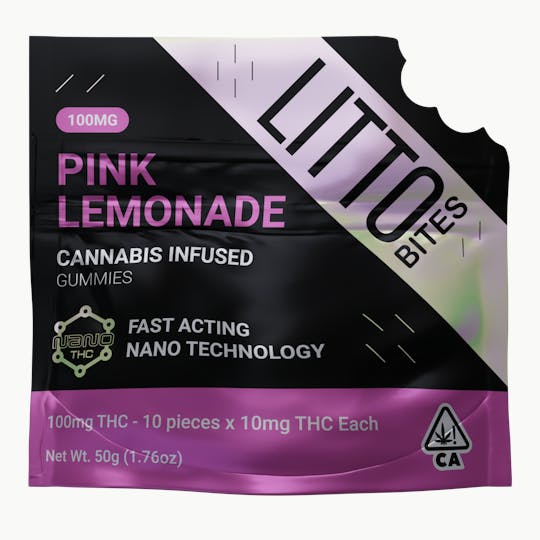 LITTO - LITTO Bites - Pink Lemonade - Edibles - 100MG - 10 Pack - 1