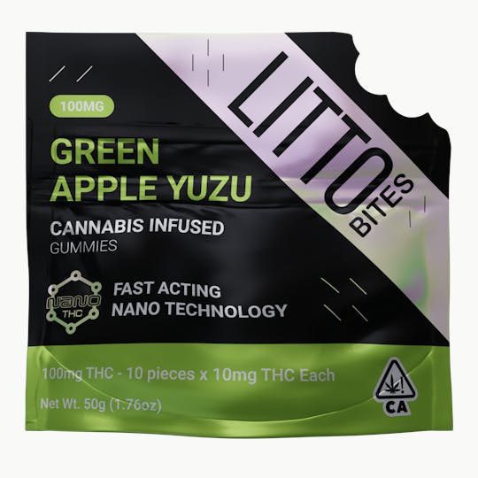LITTO - LITTO Bites - Green Apple Yuzu - Edibles - 100MG - 10 Pack - 1