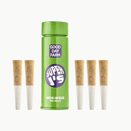 GOOD DAY FARM - GDF: Infused Pre-Roll Pack | Tropical x Hybrid Blend | Super J's | 5pk - 1