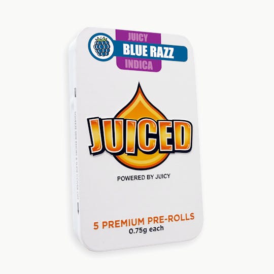 Juiced Powered By Juicy - Juiced - Blue Razz - .75G - Non-Infused Pre-Roll (Indica) - 5-Pack - 1