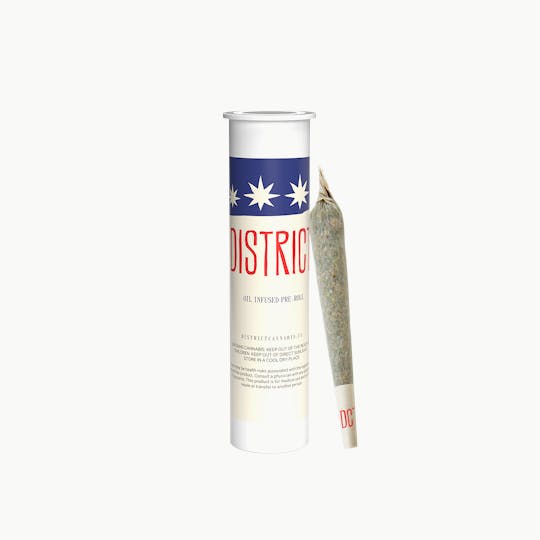 District Cannabis - Peach Rings Oil-Infused Flavored Pre-Roll 1.25g - 1